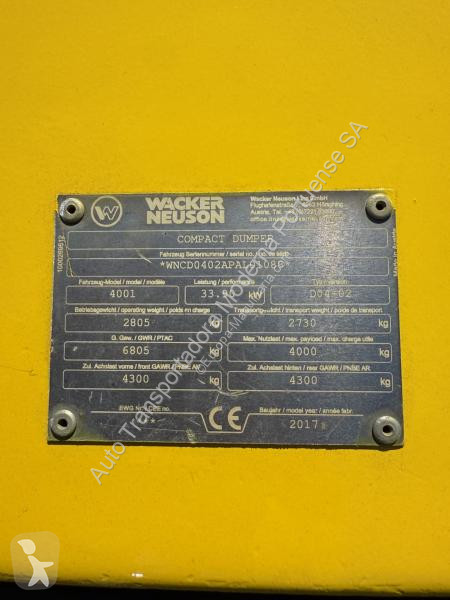 عربة قلابة Wacker Neuson
