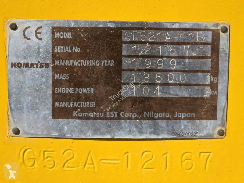 Planeringshøvl Komatsu GD521A-1