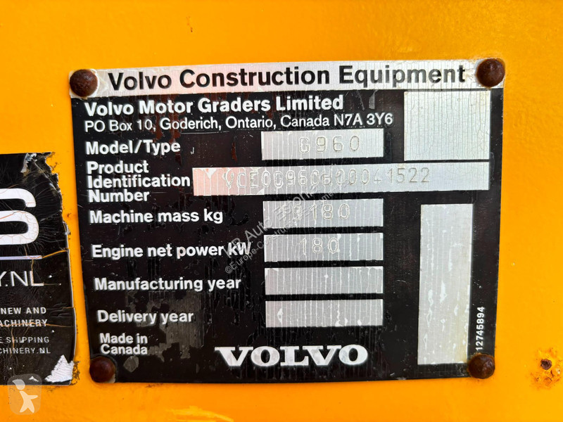 Niveladora Volvo AC / RIPPER / CE !