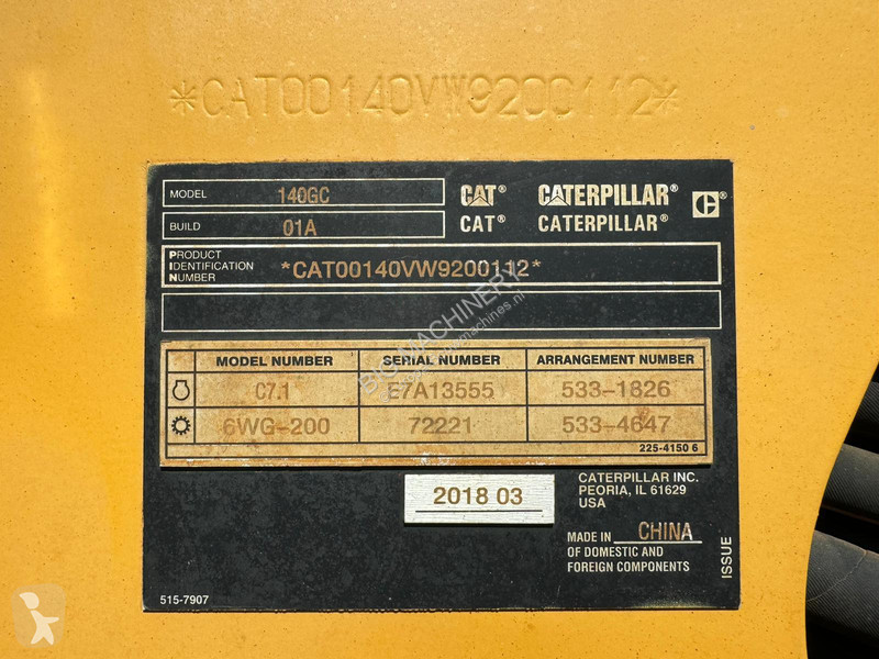 Planeringshøvl Caterpillar 140GC (140G//140K)