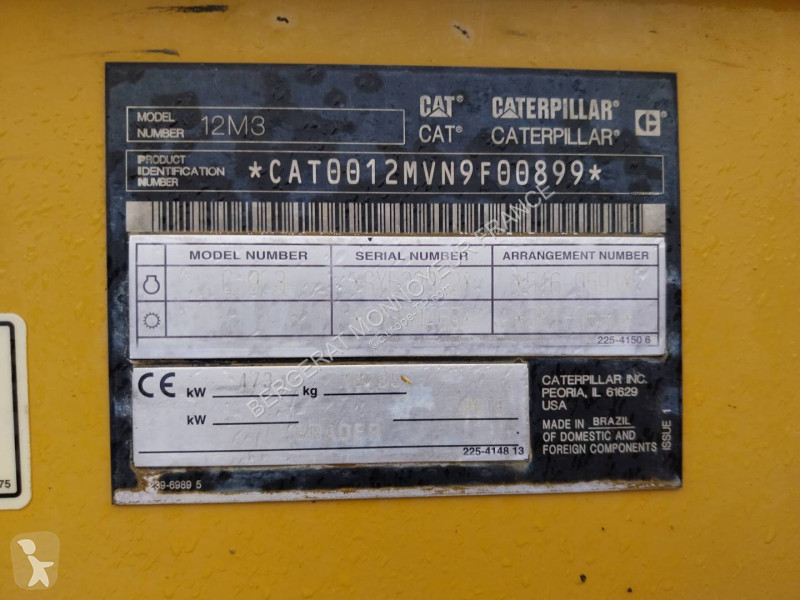 Planeringshøvl Caterpillar 12M3