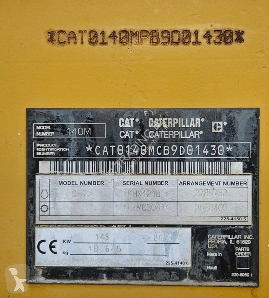 Vägskrapa Caterpillar (CE Certified)