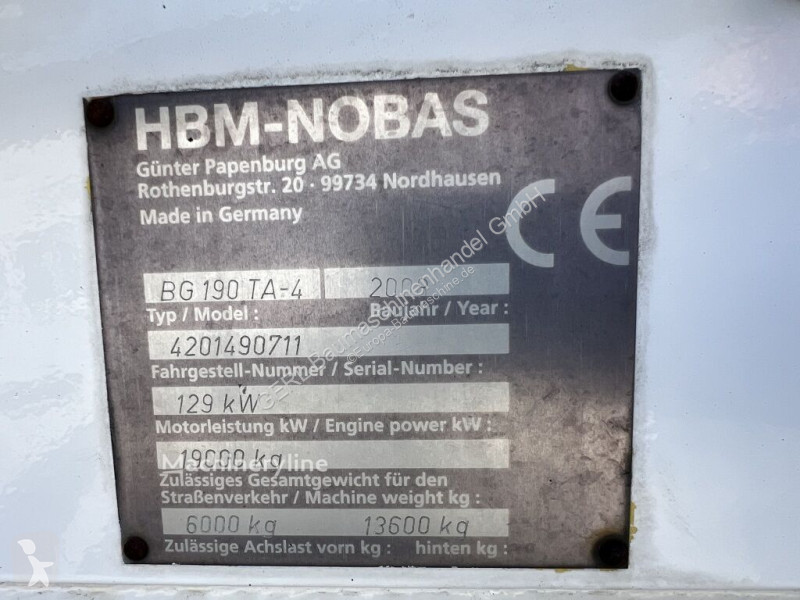 Vägskrapa HBM Bomag BG 190TA-4