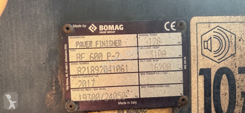 Vejarbejde Bomag  BF 600 P-2 S500  Stage...