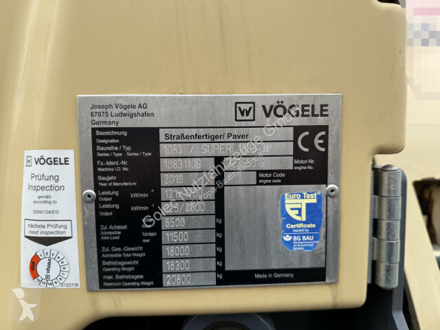 أشغال طرقية Vögele SUPER 1803-3i...