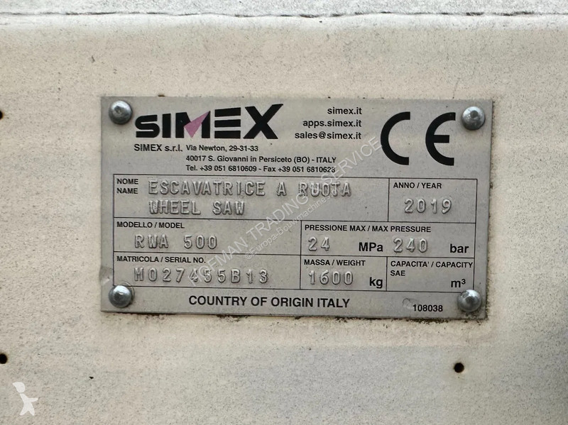 Vejarbejde Simex Wheel Saw RWA 500 - Ex Demo