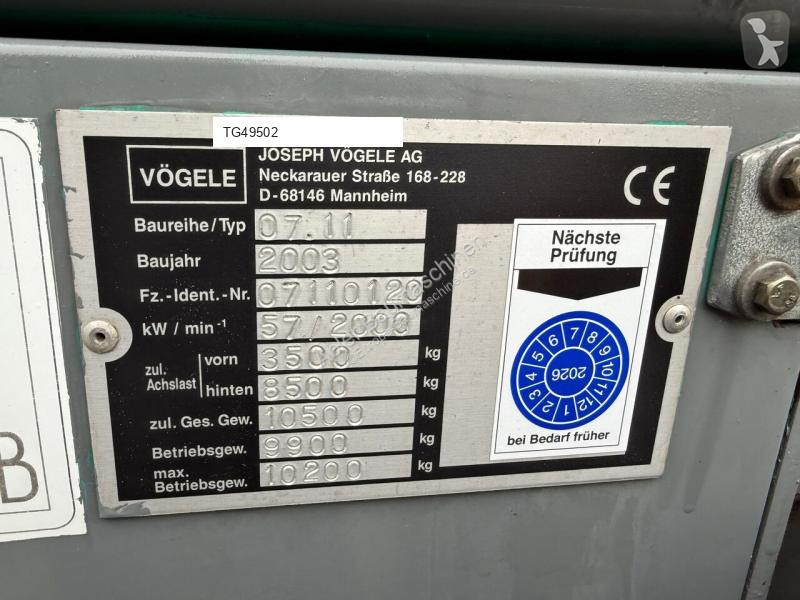Cestné staviteľstvo Vögele Super 1203