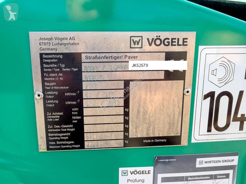 Дорожно-строительная техника Vögele Super 800-3i