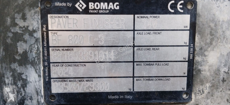Vejarbejde Bomag  BF 800 C-3 S600 A-Pave  Stage...