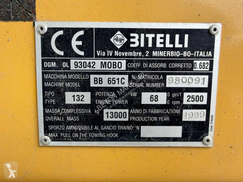 Travaux routiers Bitelli BB 651 C