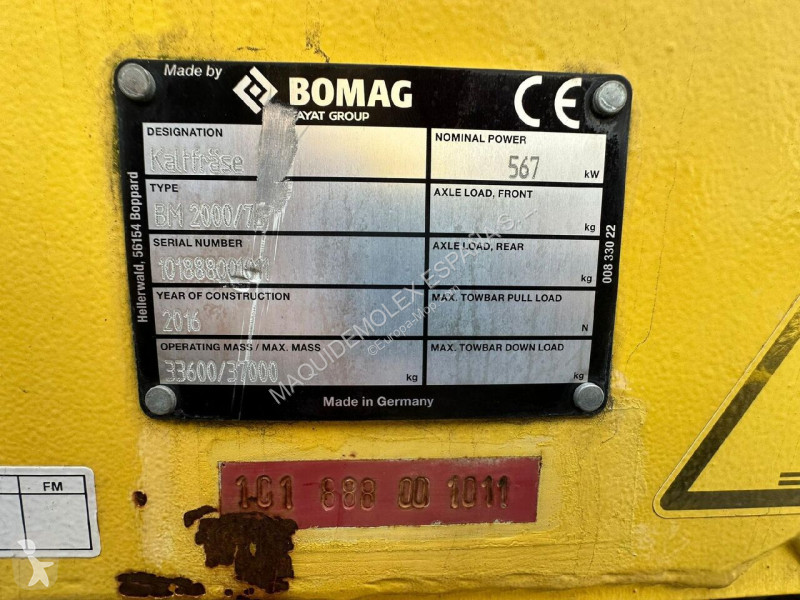 Travaux routiers Bomag BM 2000/75