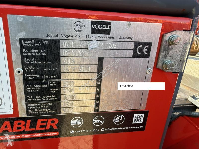 أشغال طرقية Vögele Super 1203