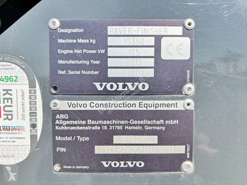 Wegenbouw Volvo 6 Meter Paving Width / Topcon GPS
