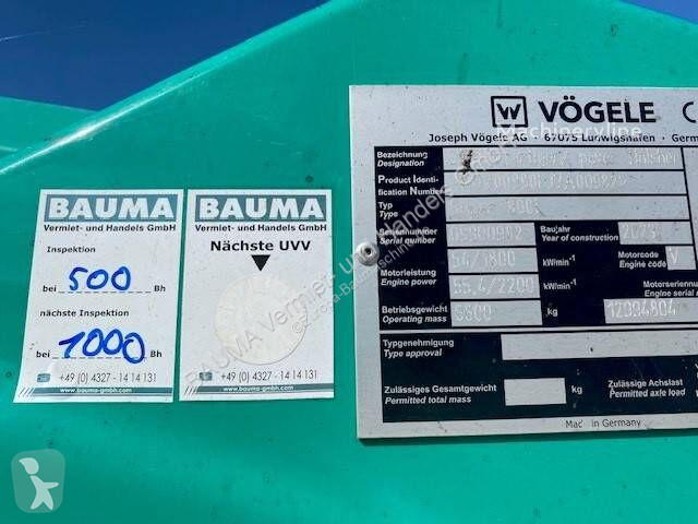 أشغال طرقية Vögele S 800i (12005367)