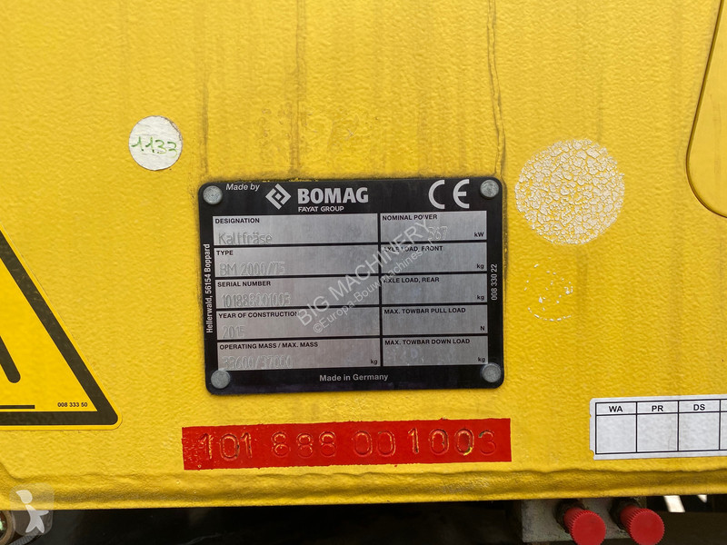 Lavori stradali Bomag BM2000/75 Cold Planer