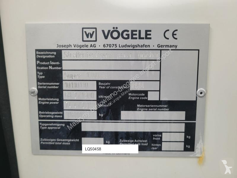 Дорожно-строительная техника Vögele Super 1300...