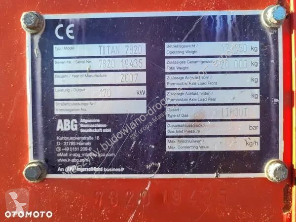 Дорожно-строительная техника ABG Titan 7820