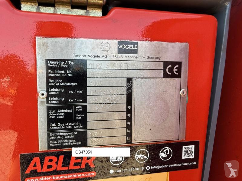 أشغال طرقية Vögele Super 1800-2