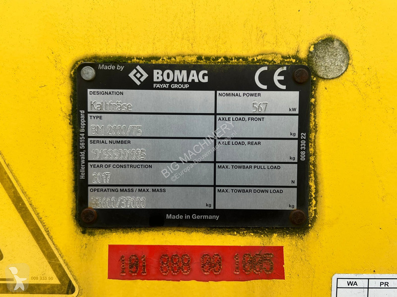 Wegenbouw Bomag BM2000/75 Cold Planer