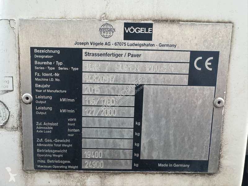 Cestné staviteľstvo Vögele Super 1800-3i