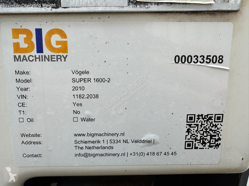 Wegenbouw Vögele SUPER 1600-2