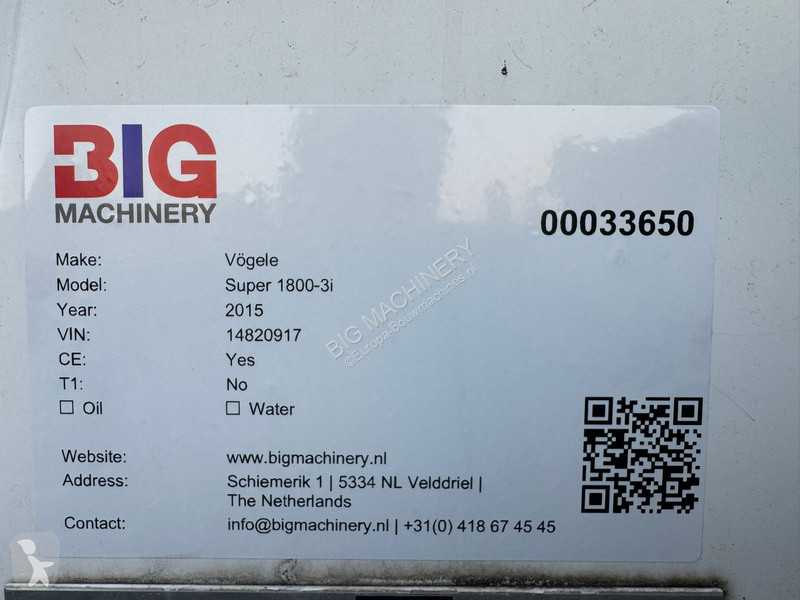 Cestné staviteľstvo Vögele Super 1800-3i