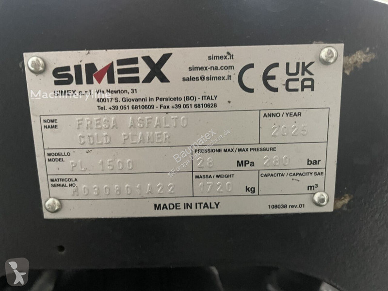 أشغال طرقية Simex PL1500 Asphaltfräse f. Lader/...