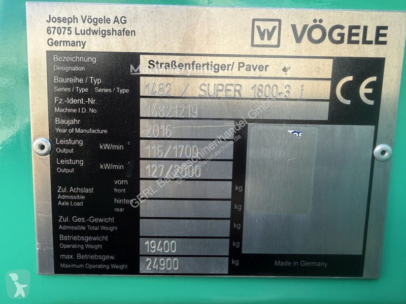 Vägarbeten Vögele Super 1800-3 i