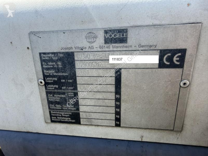 Obras de carretera Vögele Super 800