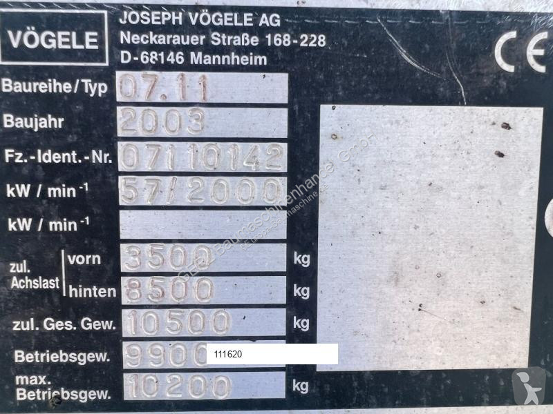 Obras de carretera Vögele Super 1203