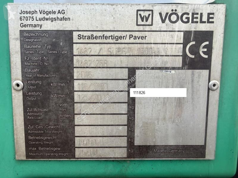 Vägarbeten Vögele Super 1800-3i