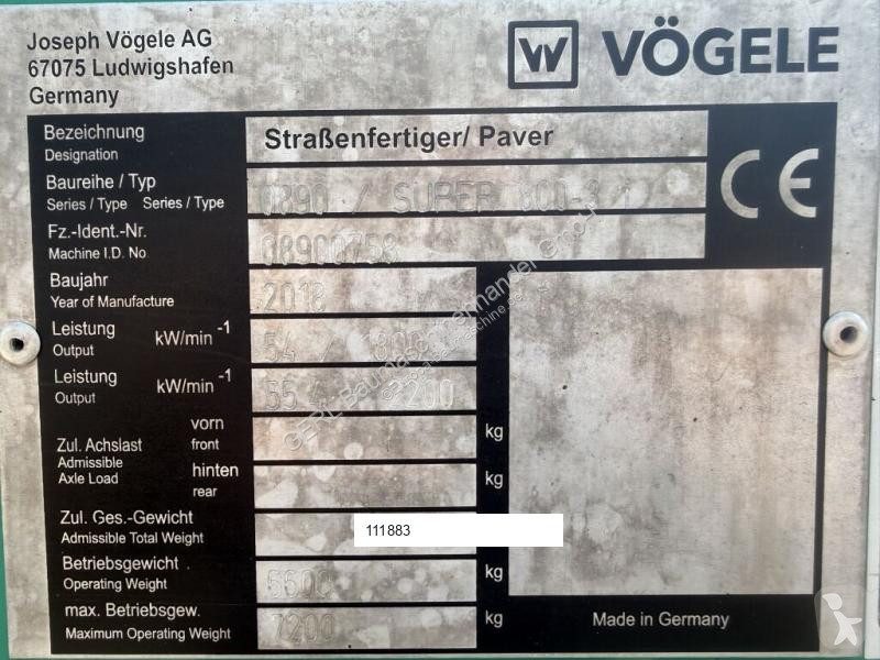 Vägarbeten Vögele Super 800-3i
