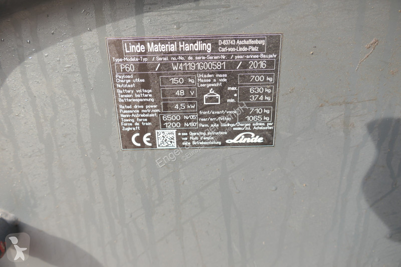 Carrello trattore Linde P 60 Z Schlepper 3-Rad