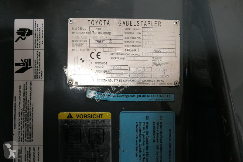 Empilhador elevador Toyota 7FBEST 15 Elektro 3-Rad