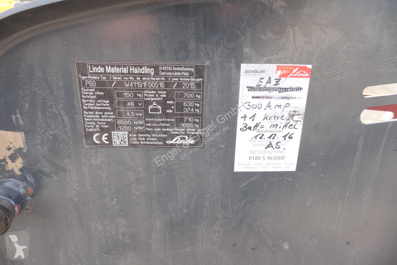 جرار مناولة Linde P 60 Z Schlepper Batterie...