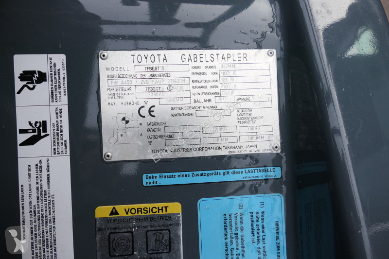 Heftruck Toyota 7FBEST 15 3-Rad DUPLEX HUBHÖHE 3m