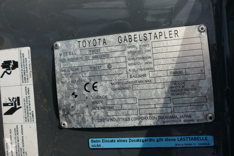 Vysokozdvižný vozík Toyota 7FBEST 15 Elektro 3-Rad