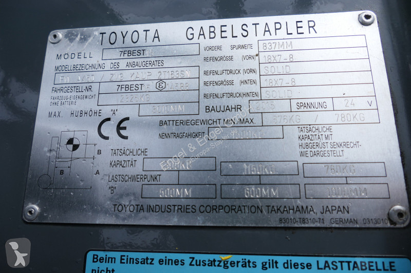 معدات أخرى Toyota 7FBEST 15 Elektro Batterie...
