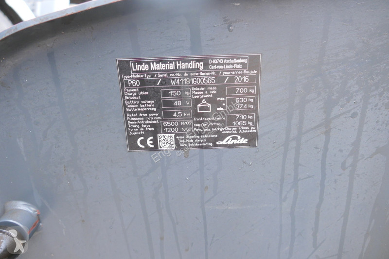 Electrocar Linde P 60 Z Schlepper Batterie...
