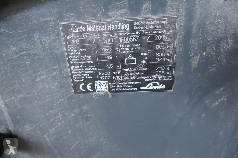 جرار مناولة Linde P 60 Z Schlepper Batterie...