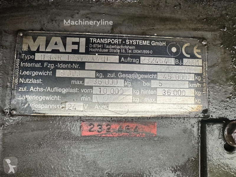 معدات أخرى Mafi Mafi MT 36R 175V 4x4 DL