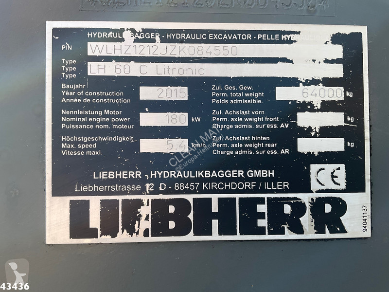 Andet materiel Liebherr LH 60 C Litronic EPA...