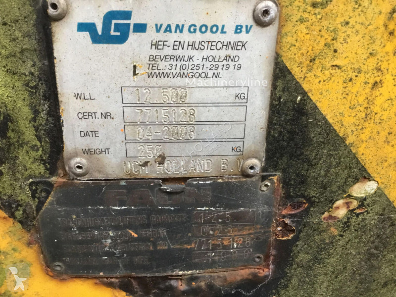 Ďalšie stroje  Hookblock 16mm 1 sheave 12.5t