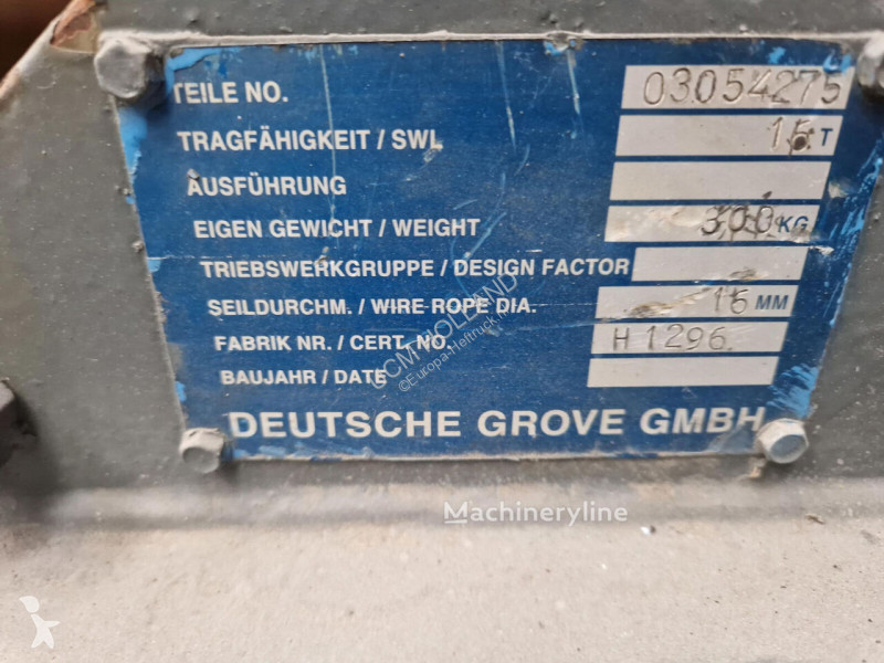 معدات أخرى Grove hookblock 16mm 1 sheave 16t