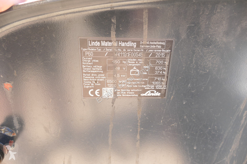 Electrocar Linde P 60 Z Schlepper Batterie...
