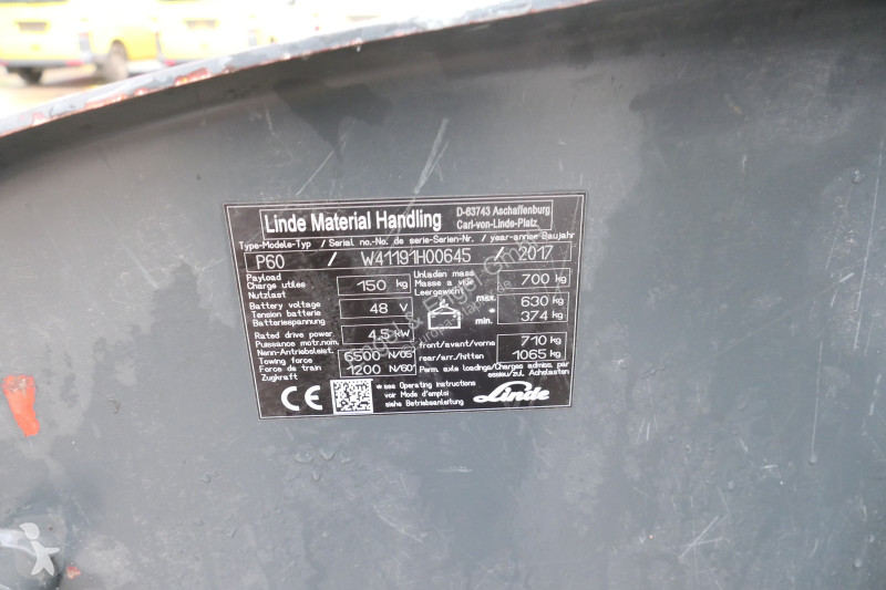 Electrocar Linde P 60 Z Schlepper Batterie...