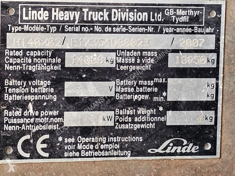رافعة شوكية ثقيلة Linde H140