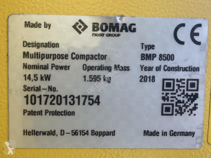 Compactor Bomag compacteur à pied de mouton
