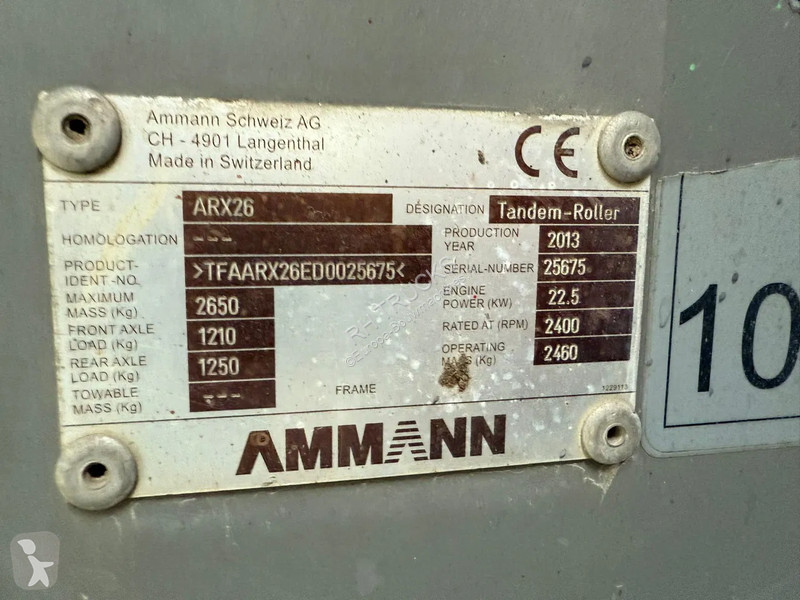 Wals Ammann 26, CE, 5085 HOURS