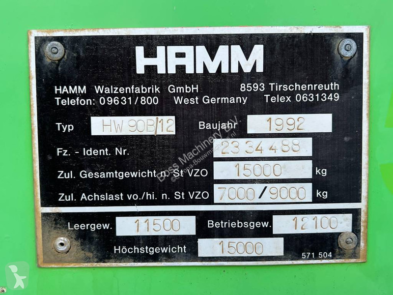 Compattatore Hamm HW90B/12 - Excellent Working...